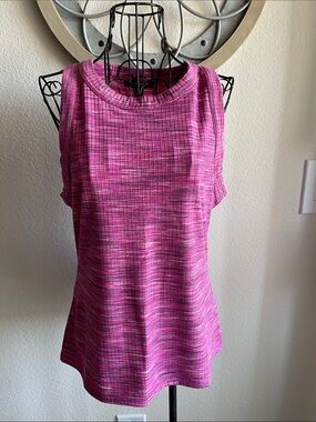 INC International Concepts Pink Textured Sleeveless Tank Top
